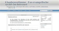Desktop Screenshot of glaubensstimme.de